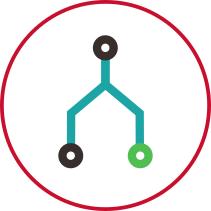 Icon of a decision tree diagram