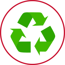 Green recycling sign