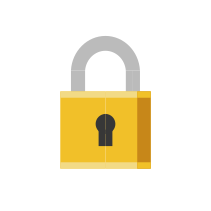 Icon of a gold padlock.