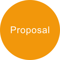 Dark yellow circle with the term PROPOSAL