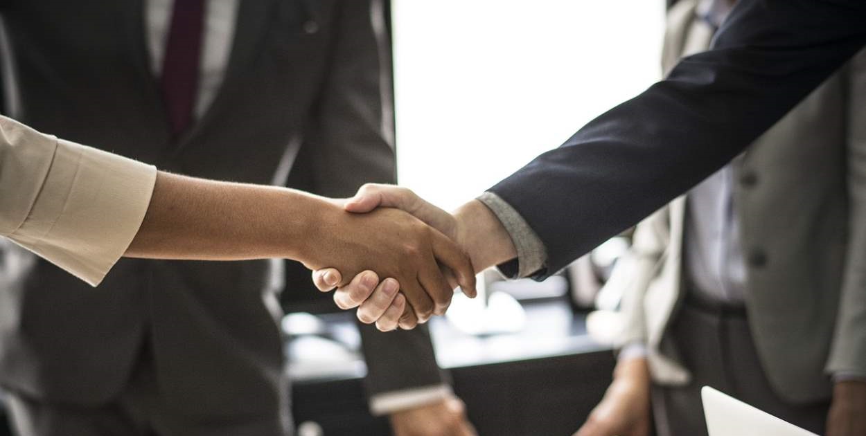 Businesspeople shaking hands