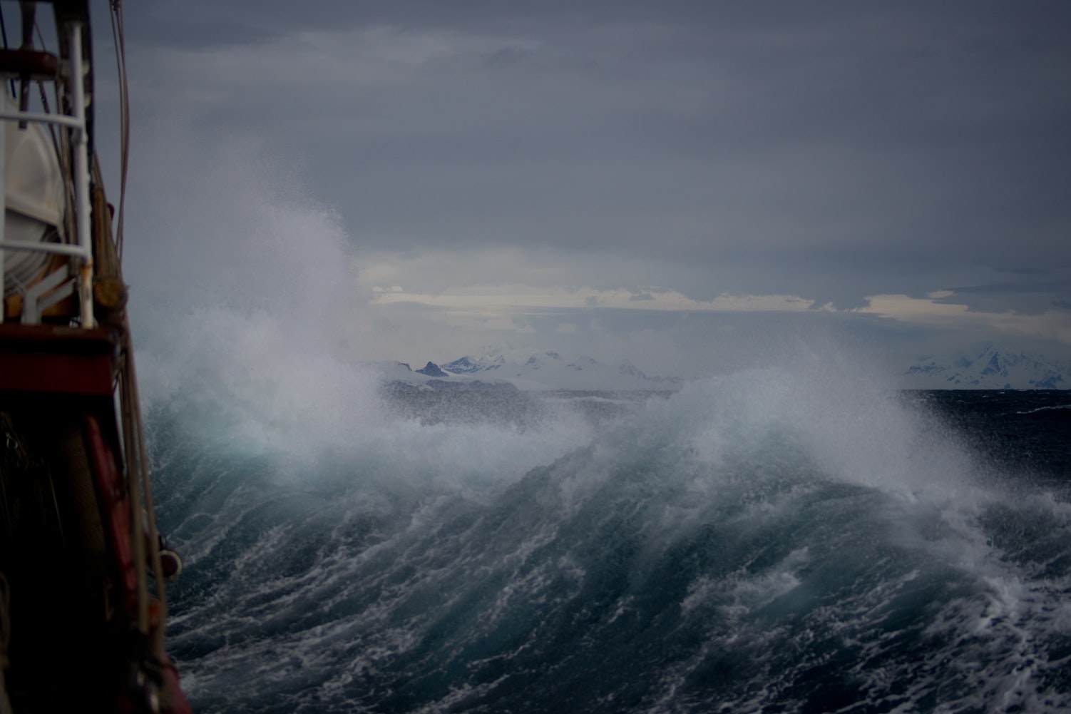 Stormy sea.