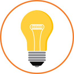 Icon of a yellow lightbulb