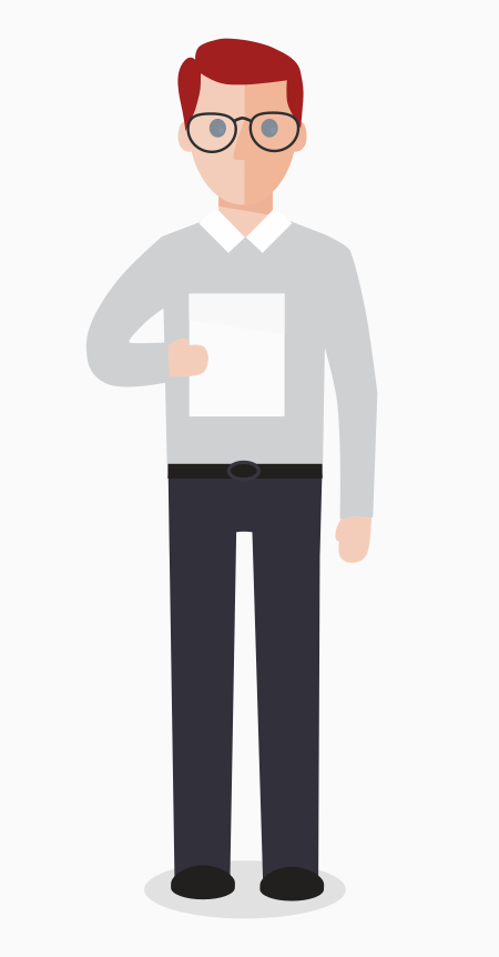 Businessman holding a document