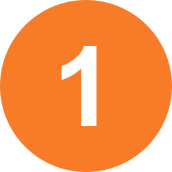 Number 1 in an orange circle.