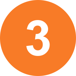 Number 3 in an orange circle.