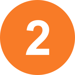 Number 2 in an orange circle.