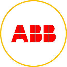 ABB logo in a yellow circle.