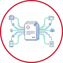 Icon of intelligent document delivery