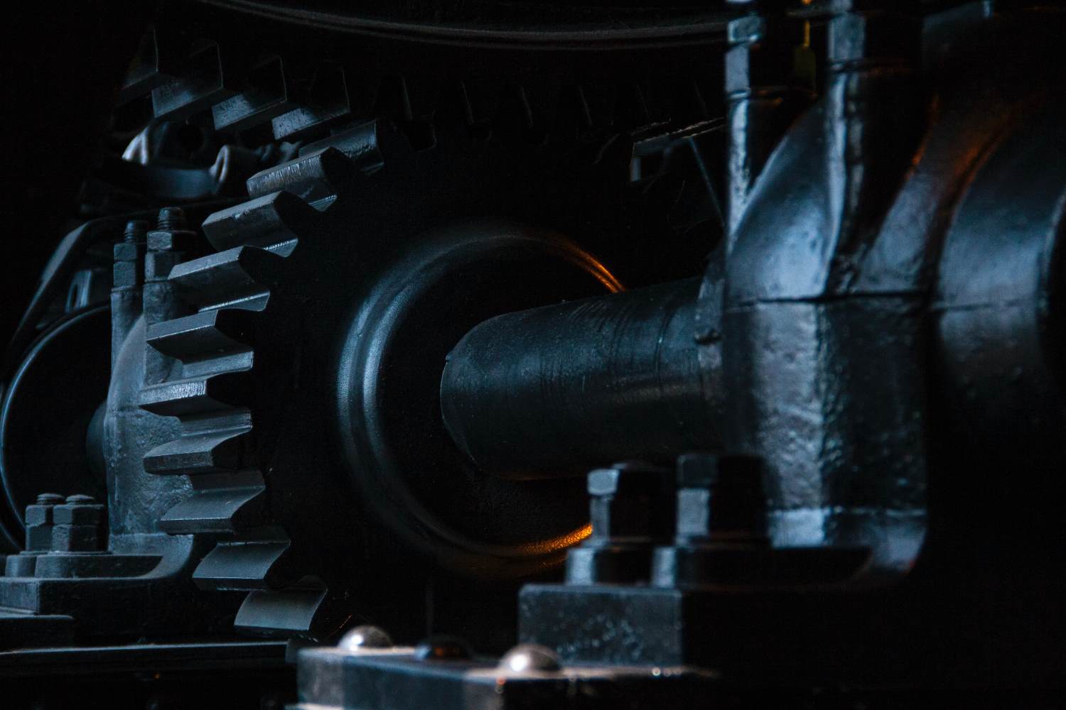 Large gears inside a machine