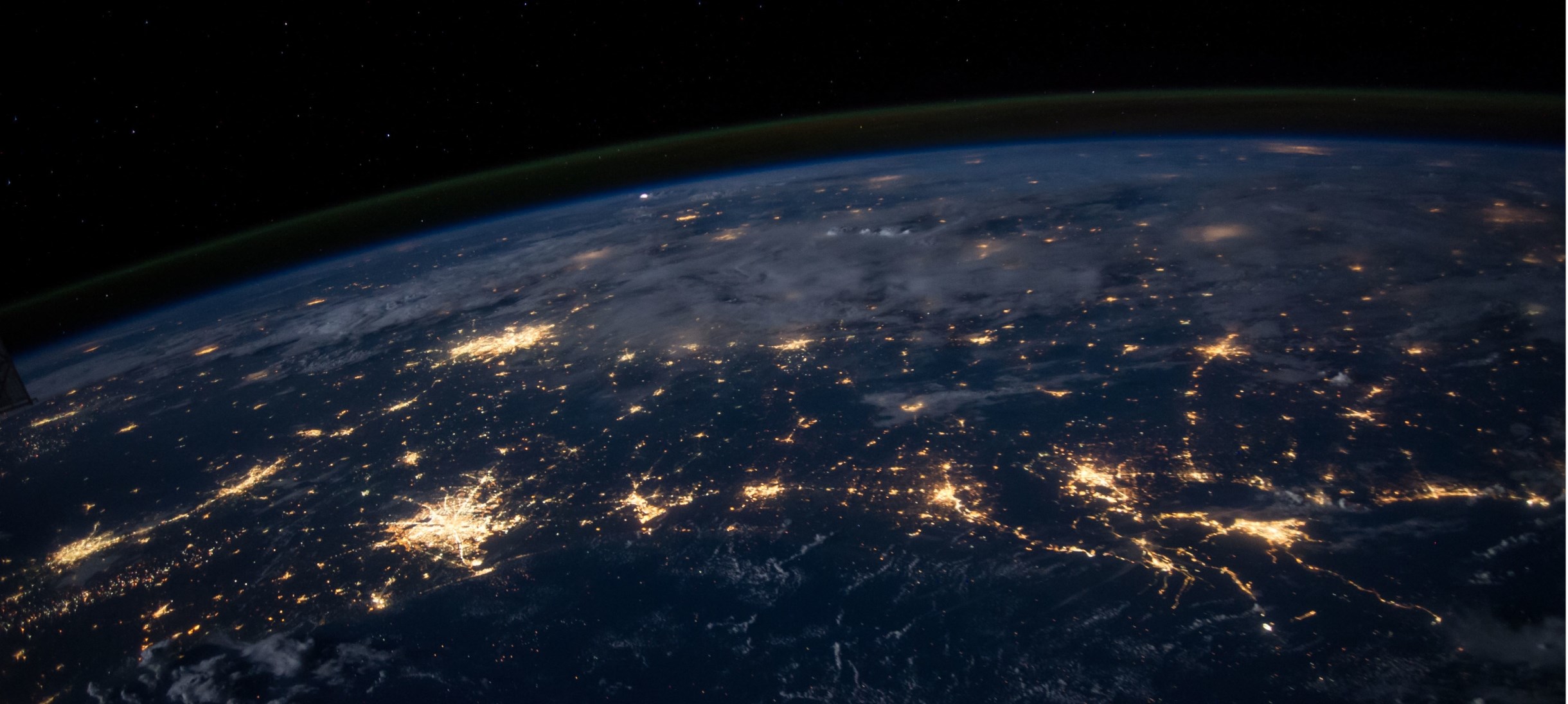 Nighttime view of Earth from space