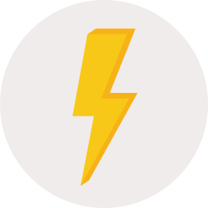 Graphic of lightning bolt