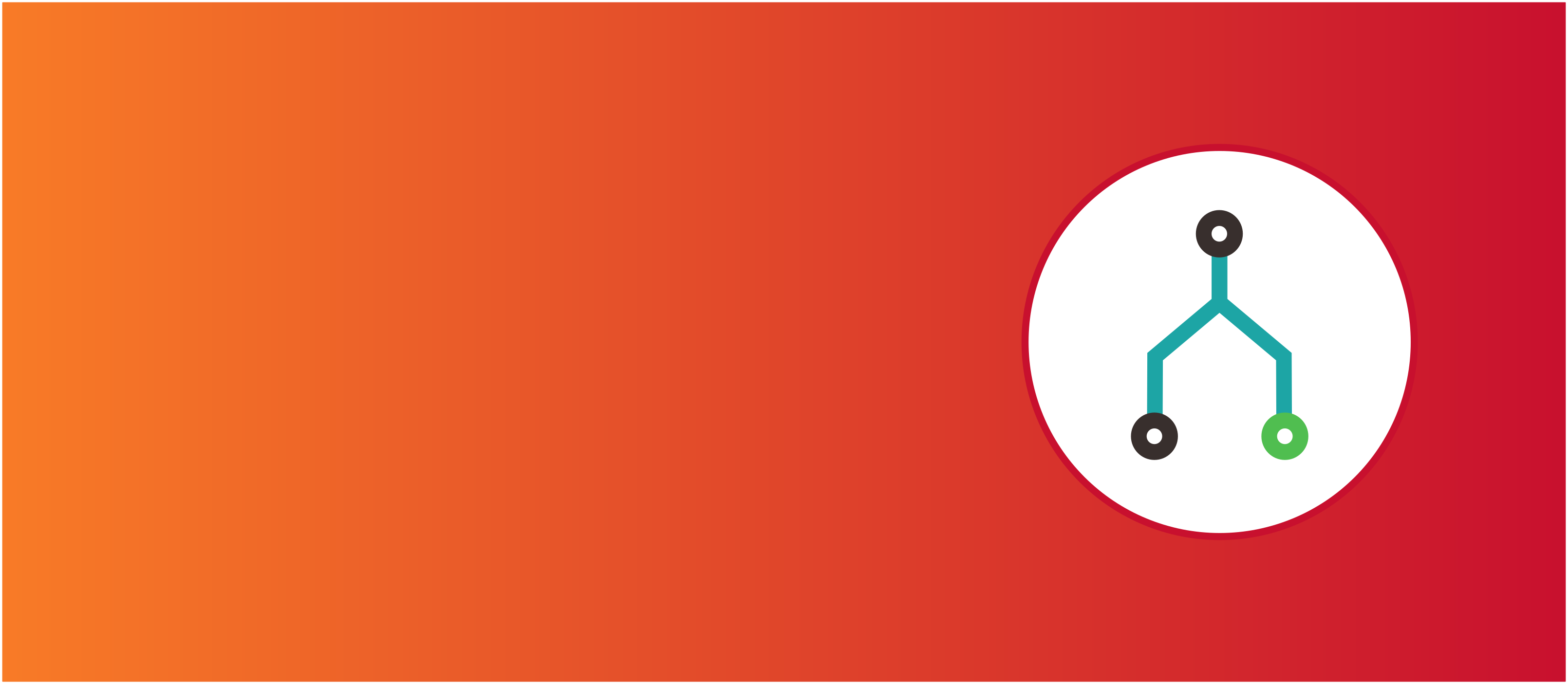 Logo of a logic tree on a background of orange-to-red gradient