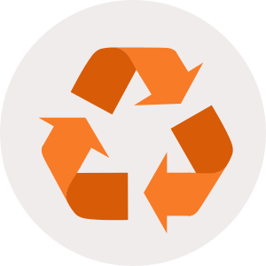 Orange Recycling Icon