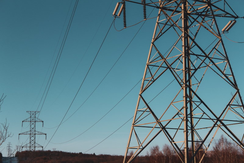 Power lines.