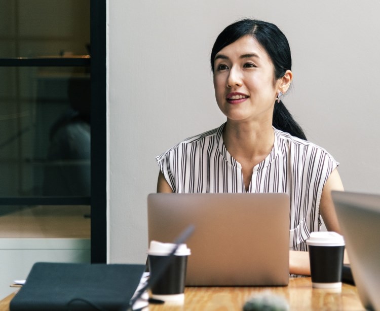 Lady working in an office