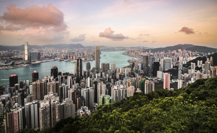 Aerial view of Hong Kong