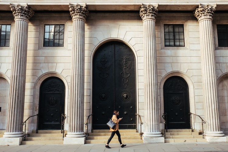 Old and impressive bank building