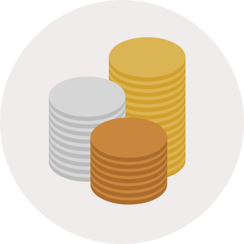 Stacks of coins icon