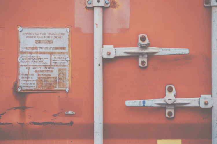 Organized shipping container yard