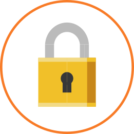 Icon of a gold padlock