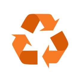 Icon of an orange recycling sign