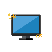 Icon of a shiny computer monitor