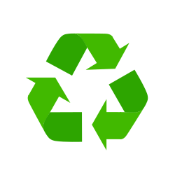 Icon of a green recycling sign
