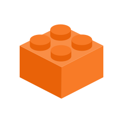 Icon of an orange lego brick.